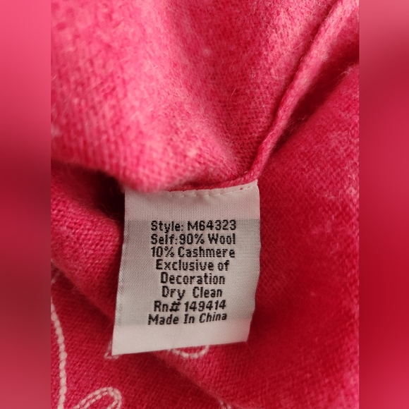 Johnny Was Ryan Wool Cashmere Blend Zip Up Embroidered Hooded Sweater Medium - Picture 8 of 10